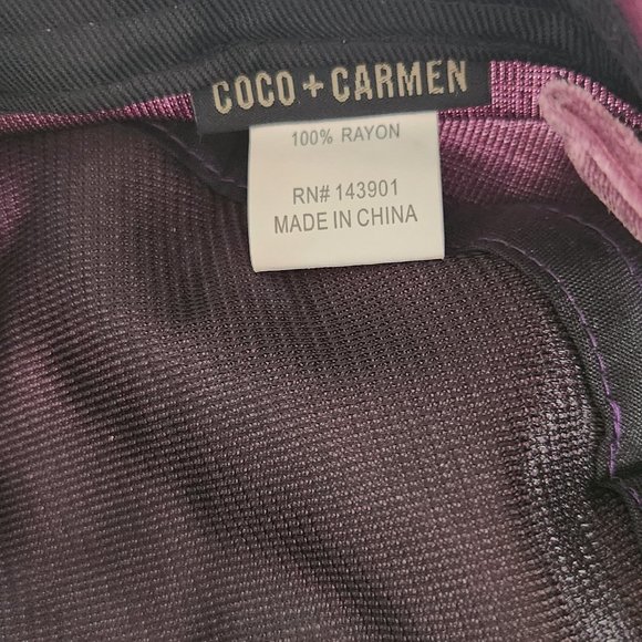 Coco + Carmen - Elegant Womens Velvet Purple Military Hat - Picture 8 of 8